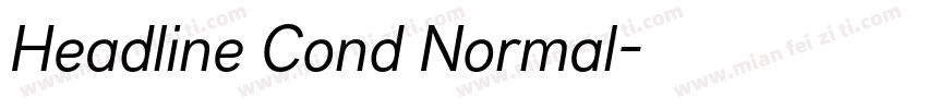Headline Cond Normal字体转换